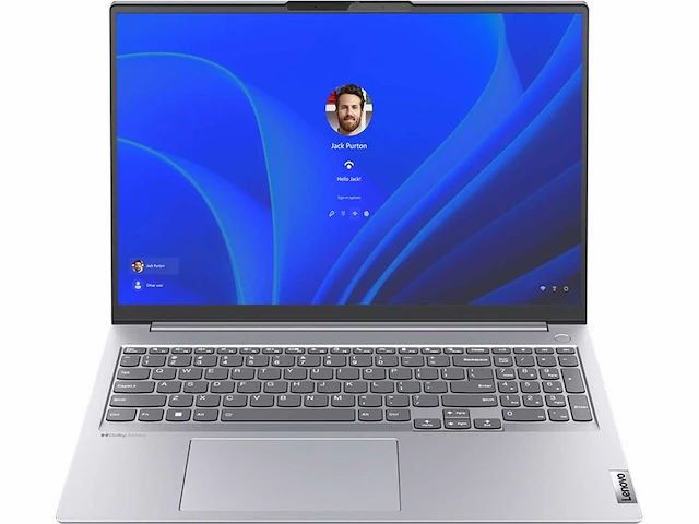 Lenovo thinkbook 16 g4+ laptop - intel® core™ i5-1240p - 16gb - 512gb - nvidia® geforce® rtx 2050 (artic grey) - afbeelding 1 van  6