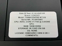 Lenovo thinkcentre m710s(i7) desktop (4x) - afbeelding 7 van  9