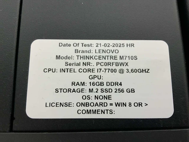 Lenovo thinkcentre m710s(i7) desktop (4x) - afbeelding 8 van  9