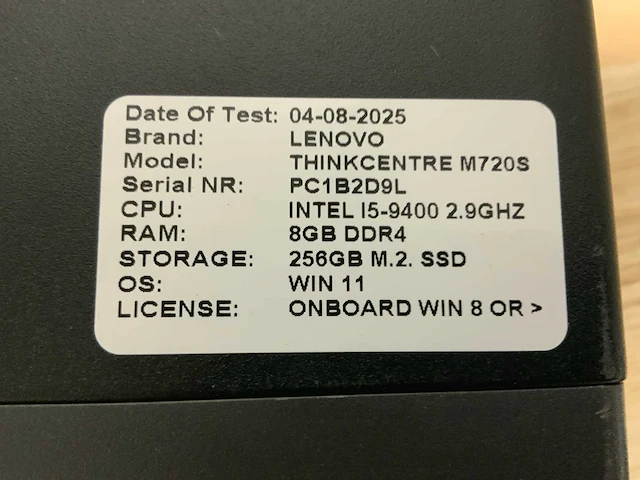 Lenovo thinkcentre m720s desktop (4x) - afbeelding 5 van  9