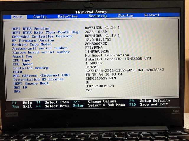Lenovo thinkpad e490 20n8000rge - afbeelding 7 van  7