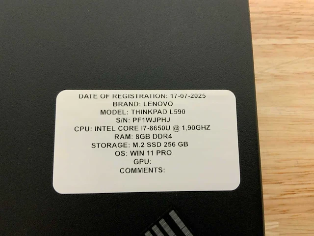 Lenovo thinkpad l590(i7) laptop (2x) - afbeelding 9 van  9