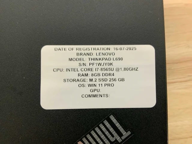 Lenovo thinkpad l690(i7) laptop (3x) - afbeelding 8 van  9