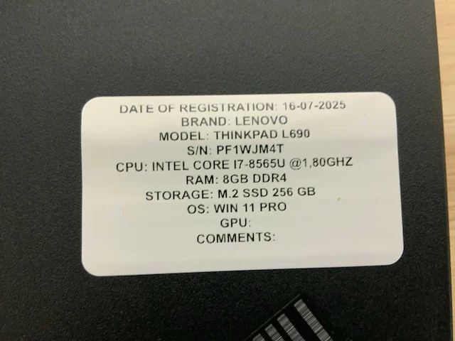 Lenovo thinkpad l690(i7) laptop (3x) - afbeelding 9 van  9