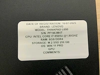 Lenovo thinkpad l690(i7) laptop (3x) - afbeelding 9 van  9