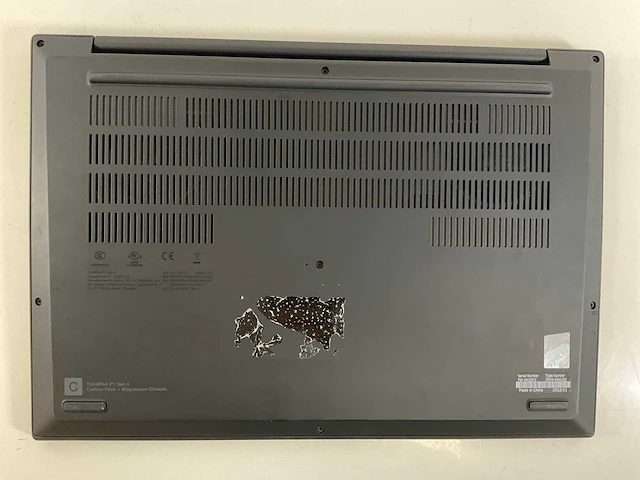Lenovo thinkpad p1 gen 4i 16”, core(tm) i7 11th gen, 32 gb ram, 1 tb nvme, nvidia t1200 laptop gpu 4 gb laptop - afbeelding 6 van  7