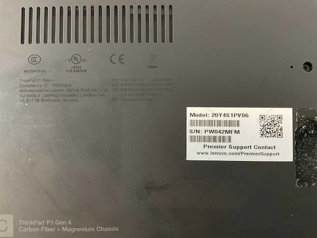 Lenovo thinkpad p1 gen 4i 16”, core(tm) i7 11th gen, 64 gb ram, 2 tb nvme laptop - afbeelding 7 van  7