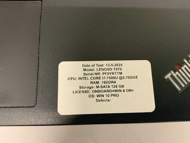 Lenovo thinkpad t470 (i7) laptop (2x) - afbeelding 4 van  9