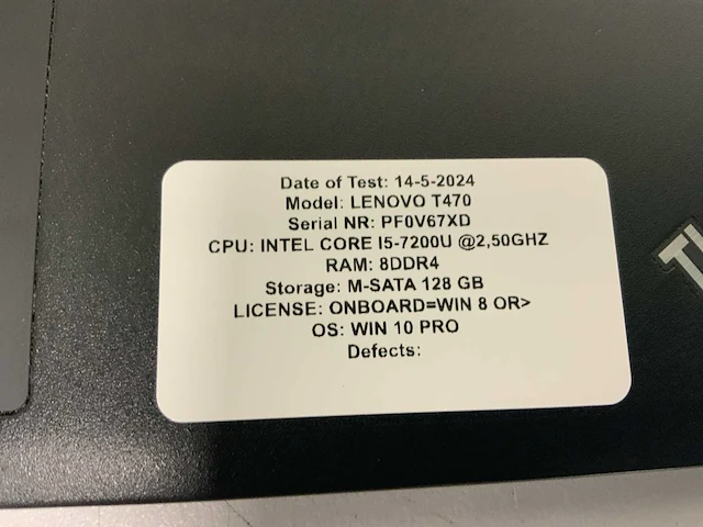 Lenovo thinkpad t470 laptop (2x) - afbeelding 8 van  8