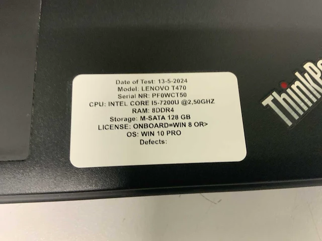 Lenovo thinkpad t470 laptop (3x) - afbeelding 8 van  9