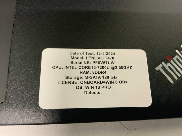 Lenovo thinkpad t470 laptop (3x) - afbeelding 9 van  9