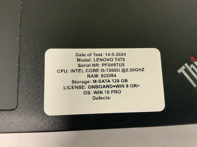 Lenovo thinkpad t470 laptop (3x) - afbeelding 9 van  10