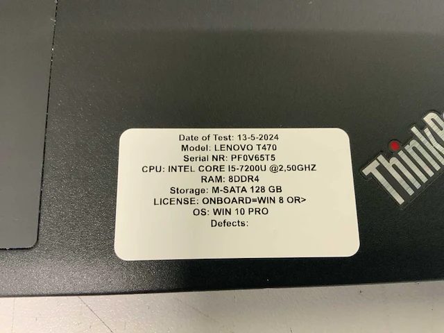 Lenovo thinkpad t470 laptop (3x) - afbeelding 10 van  10