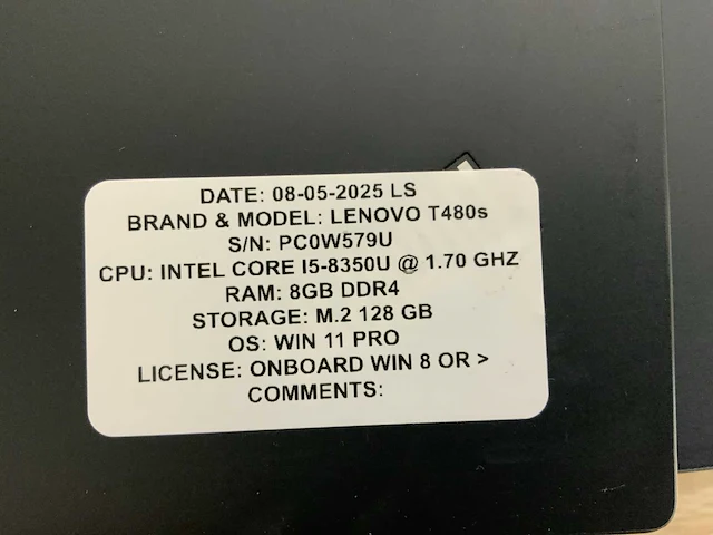 Lenovo thinkpad t480s laptop (4x) - afbeelding 10 van  10