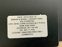 Lenovo thinkpad t480s laptop (4x) - afbeelding 10 van  10