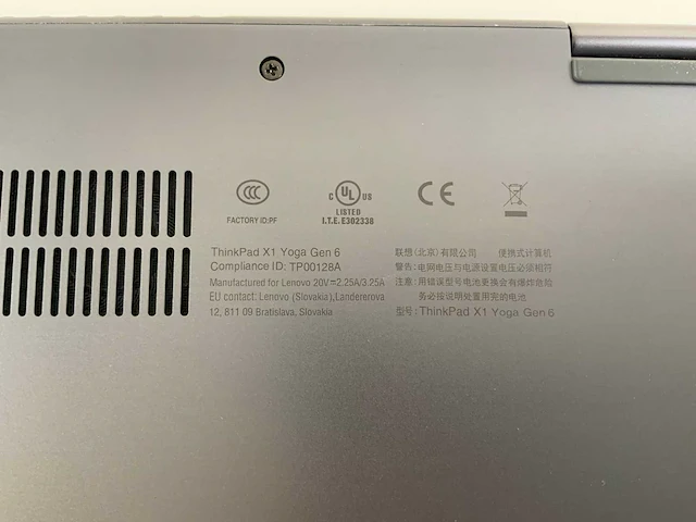 Lenovo thinkpad x1 yoga gen 6 14", core(tm) i7 11e generatie, 16 gb ram, 256 gb nvme laptop - afbeelding 8 van  8