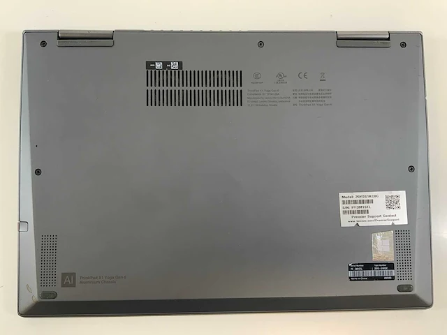 Lenovo thinkpad x1 yoga gen 6 14', core(tm) i7 11th gen, 32 gb ram, no hdd laptops (2x) - afbeelding 7 van  16