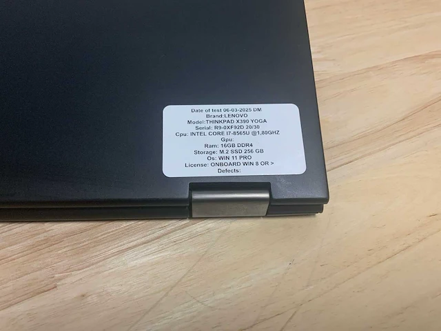 Lenovo thinkpad x390 yoga laptop - afbeelding 2 van  6