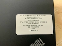 Lenovo thinkpad x390 yoga(i7) laptop (3x) - afbeelding 2 van  11