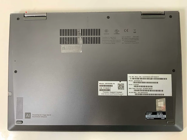 Lenovo thinkpad yoga gen 6 14”, core(tm) i7 11th gen, 16 gb ram, 256 gb nvme laptop - afbeelding 6 van  7