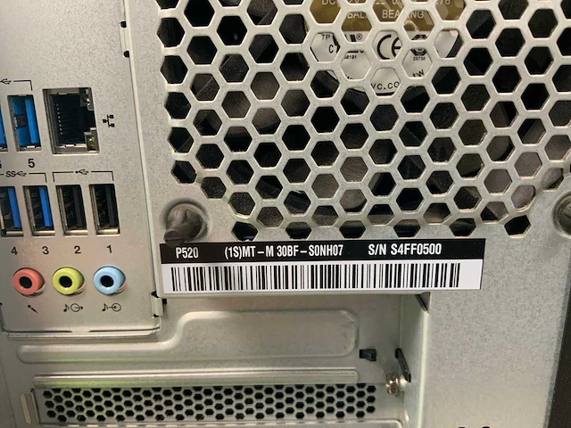 Lenovo thinkstation p520, xeon(r) w-2135, 128 gb ram, no hdd, nvidia quadro p1000 4 gb workstation - afbeelding 5 van  5