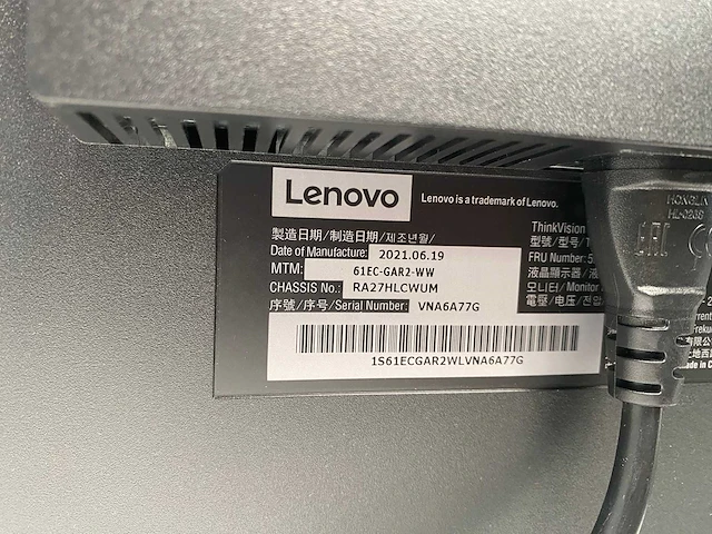 Lenovo thinkvision - 27" ips monitor - hdmi, dp, usb-c, usb - afbeelding 2 van  13