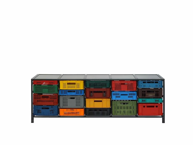 Lensvelt 5 colums “mark van der gronden” crate cabinet - afbeelding 1 van  7