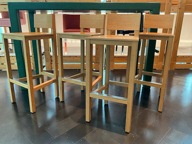 Lensvelt ‘ atelier van lieshout ‘ shaker barkruk (4x) - afbeelding 3 van  8
