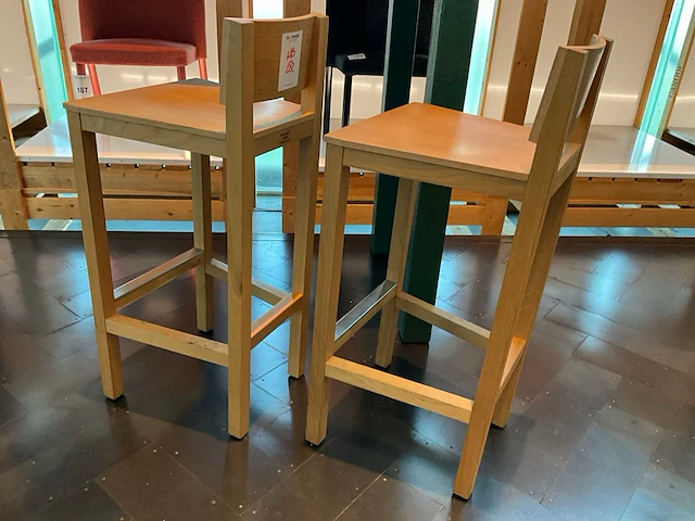 Lensvelt ‘ atelier van lieshout ‘ shaker barkruk (4x) - afbeelding 6 van  8
