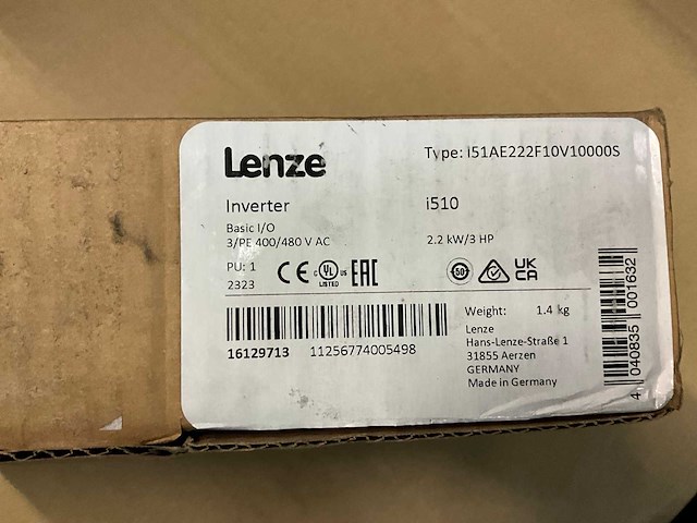Lenze 151ae222f10v10000s 2.2 kw frequentieregelaar - afbeelding 3 van  3