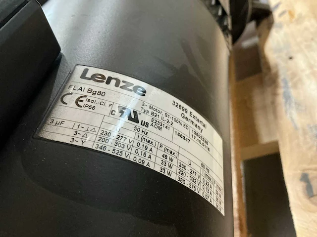 Lenze flai bg80 elektromotor met reductiekast - afbeelding 6 van  6