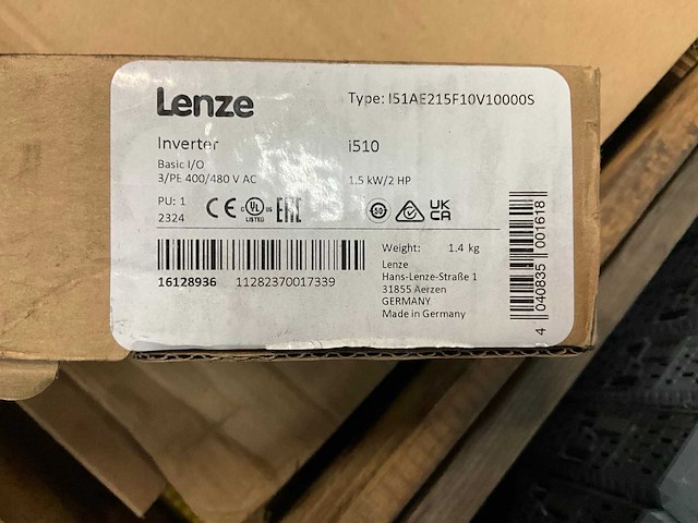 Lenze i51ae215f10v10000s 1.5 kw frequentieregelaar - afbeelding 3 van  3