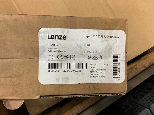 Lenze i51ae255f10v10000s 5.5 kw frequentieregelaar - afbeelding 3 van  3