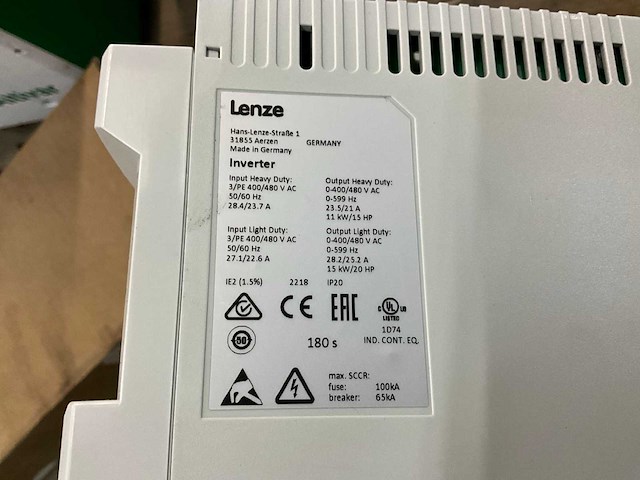 Lenze i51be311f10v10000s 11 kw frequentieregelaar - afbeelding 5 van  7