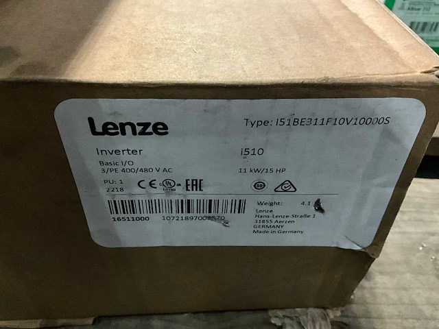 Lenze i51be311f10v10000s 11 kw frequentieregelaar - afbeelding 6 van  7