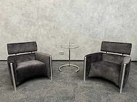 Leolux oblomov - design lounge set - nieuwe olijfgroene stoffering - afbeelding 13 van  18