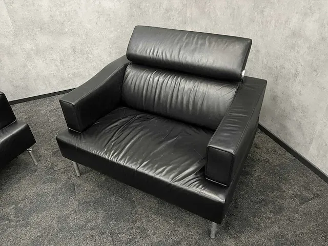 Leolux odilon - design loungeset met opklapbare hoofdsteunen - leder - afbeelding 8 van  24