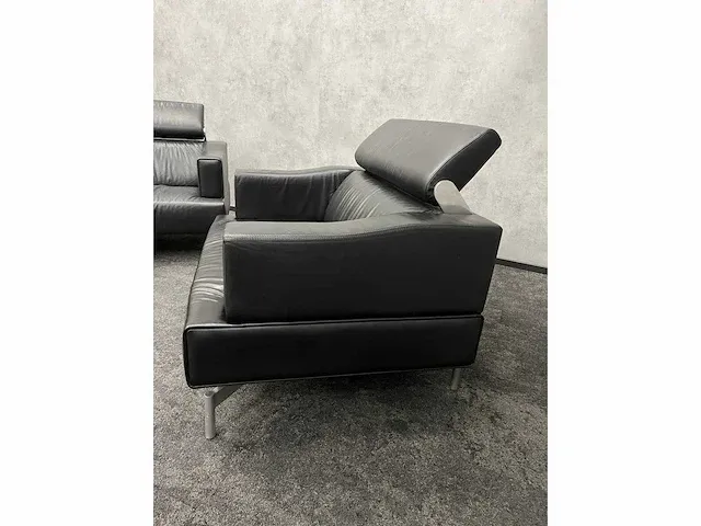 Leolux odilon - design loungeset met opklapbare hoofdsteunen - leder - afbeelding 11 van  24