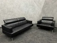 Leolux odilon - design loungeset met opklapbare hoofdsteunen - leder - afbeelding 1 van  24