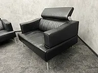 Leolux odilon - design loungeset met opklapbare hoofdsteunen - leder - afbeelding 13 van  24