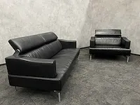 Leolux odilon - design loungeset met opklapbare hoofdsteunen - leder - afbeelding 16 van  24