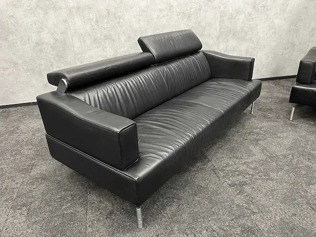 Leolux odilon - design loungeset met opklapbare hoofdsteunen - leder - afbeelding 18 van  24