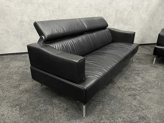 Leolux odilon - design loungeset met opklapbare hoofdsteunen - leder - afbeelding 20 van  24