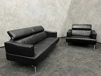 Leolux odilon - design loungeset met opklapbare hoofdsteunen - leder - afbeelding 12 van  19