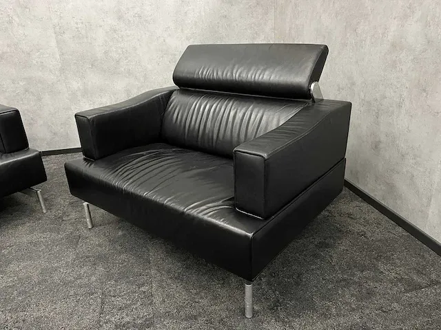 Leolux odilon - design loungeset met opklapbare hoofdsteunen - leder - afbeelding 14 van  19