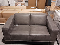 Leren 2-zitsbank, wildeboer, antraciet, 2024 - afbeelding 2 van  5