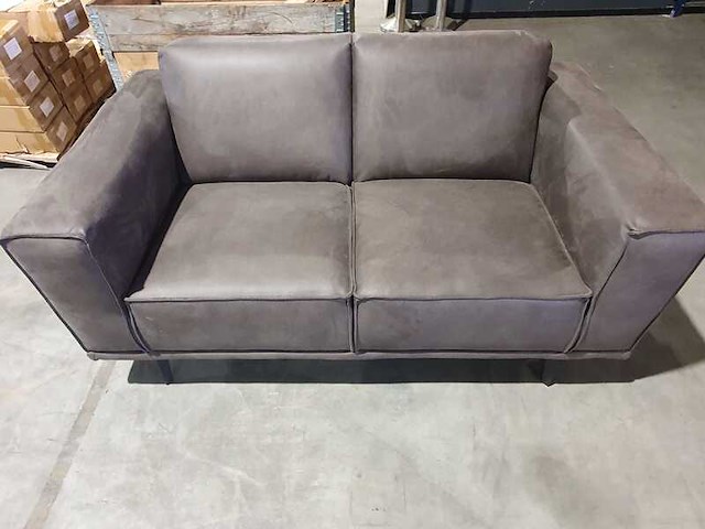 Leren 2-zitsbank, wildeboer, antraciet, 2024 - afbeelding 4 van  5