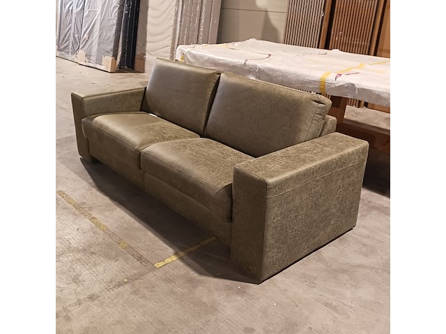 Leren 2-zitsbank, wildeboer, mosgroen, 2024 - afbeelding 2 van  8