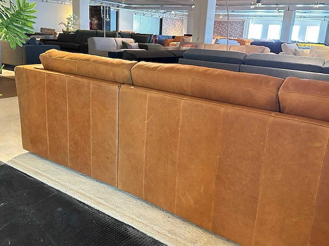 Leren bank met chaise longue - afbeelding 5 van  9