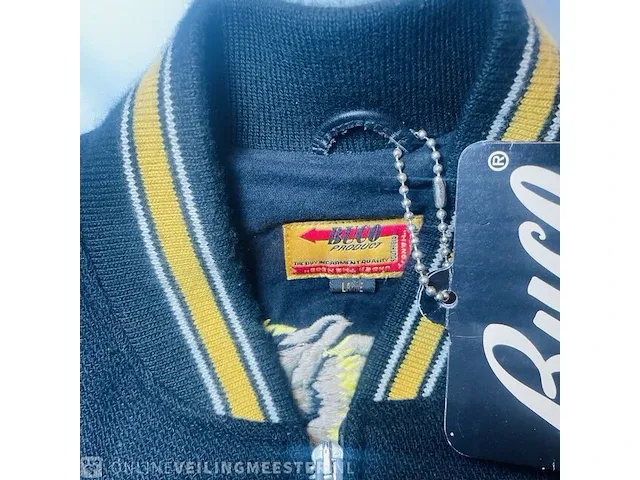 Leren jas - real mccoy x buco detroit tiger varsity jacket, bouwjaar ca. 1980 - afbeelding 3 van  6